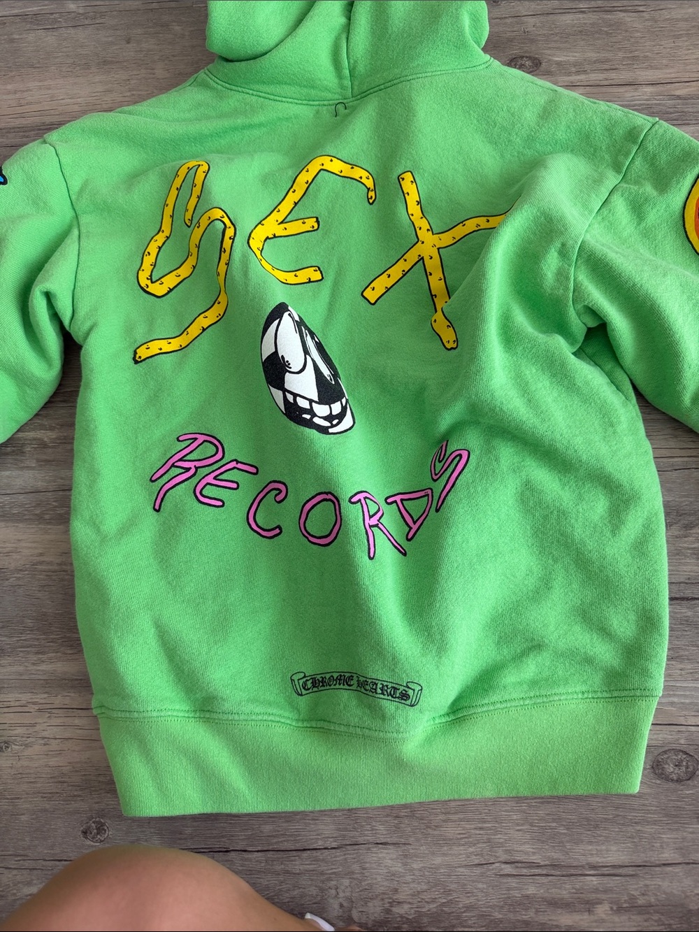 Chrome Hearts authentic matty boy Neon Green Graphic  Sweatshirt - Picture 2 of 2
